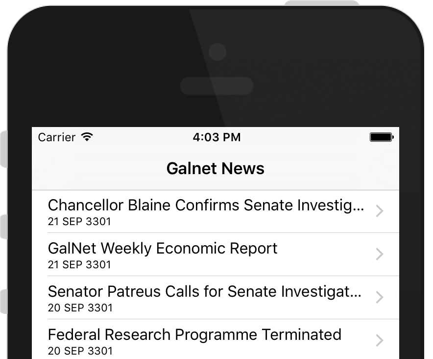 Galnet News app
